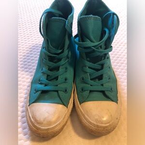 Turquoise Converse High Top Shoes